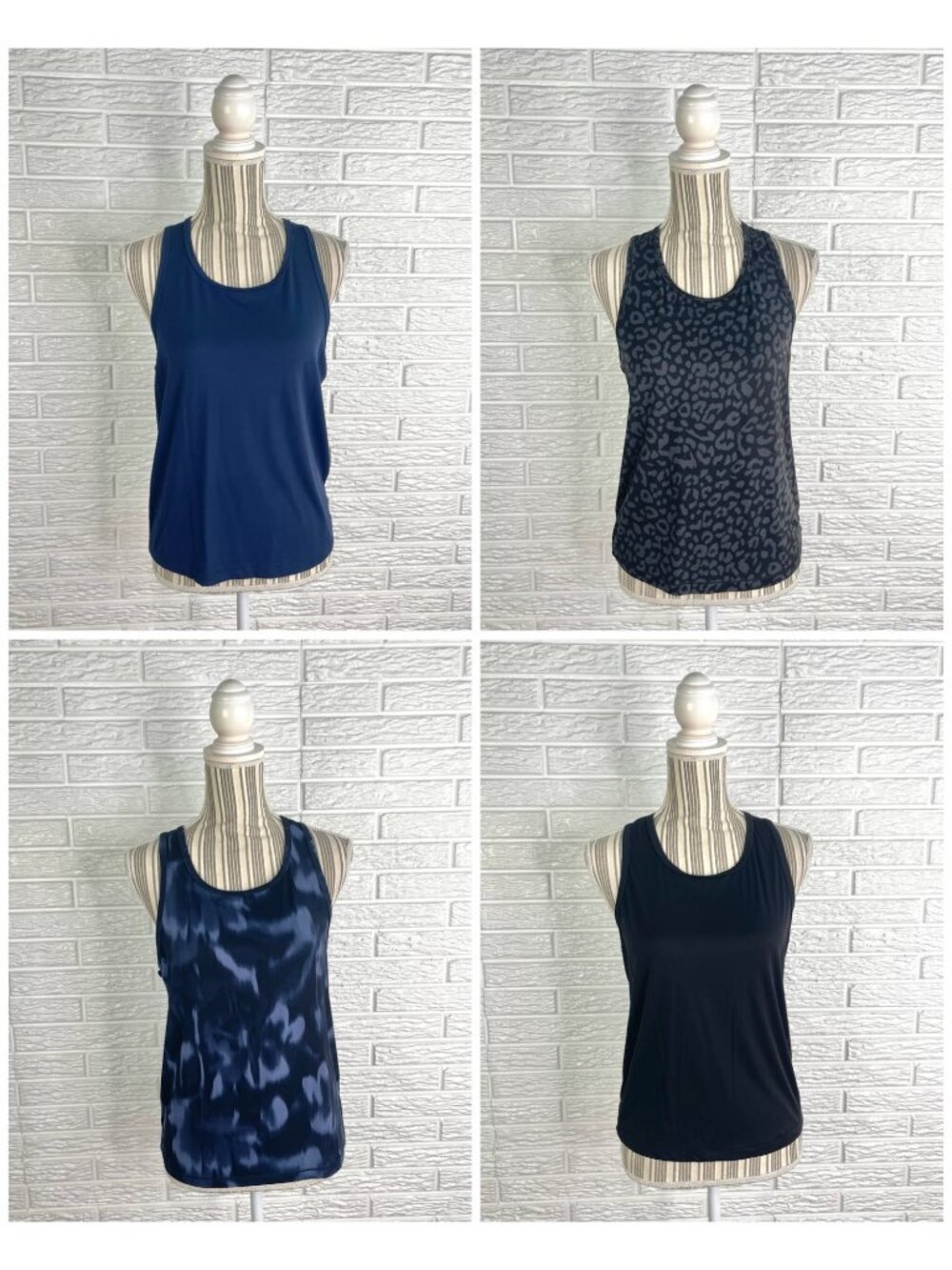 Members Mark Racerback Zen Tank Top Set of Four Size Medium NWOT